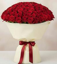 Букет 101 Красная роза Милано в Курильске