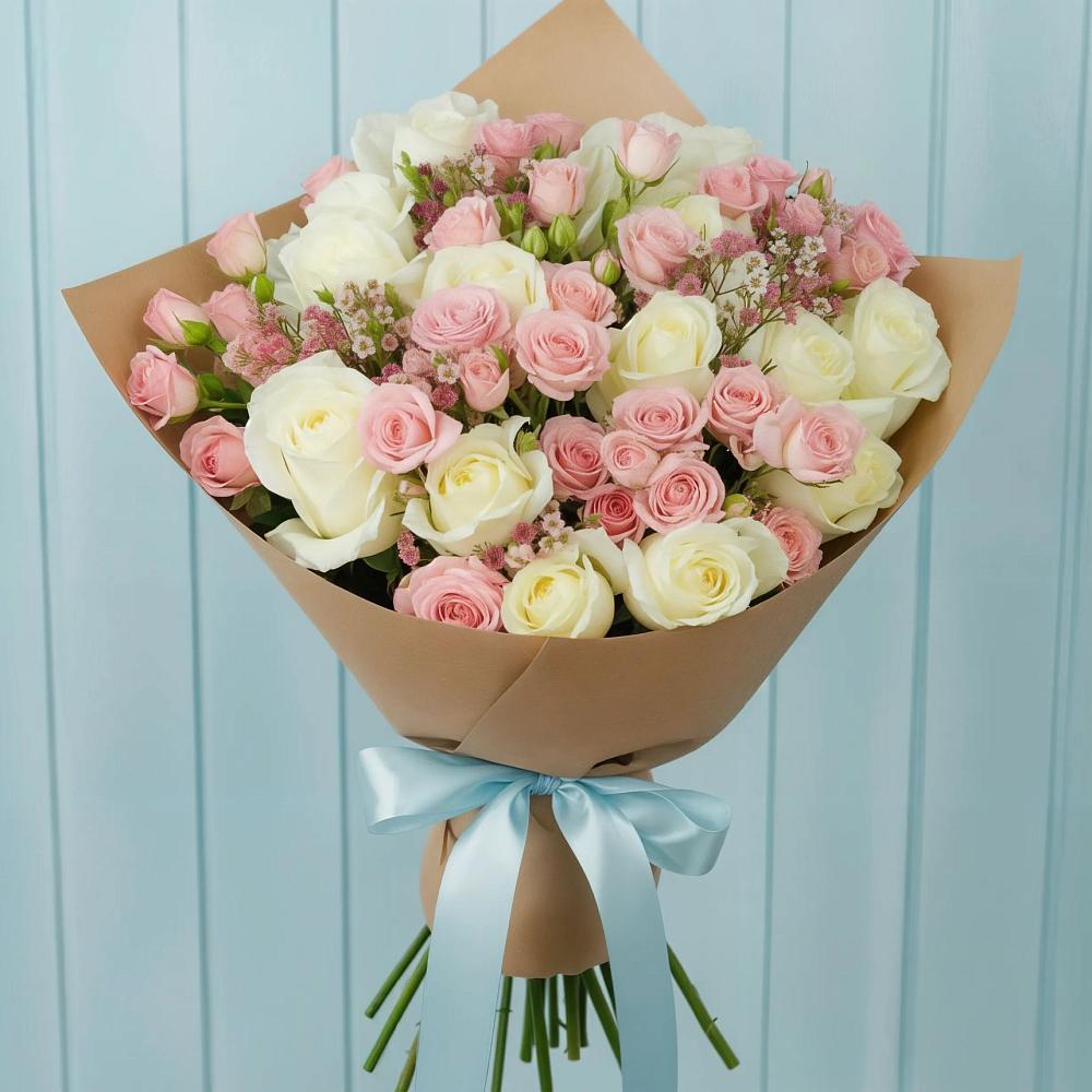 Букет цветов из: Розы в Курильске