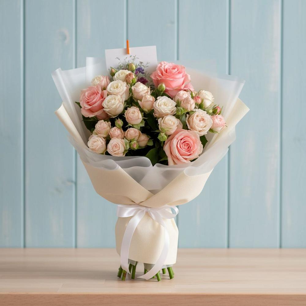 Букет цветов из: Розы в Курильске