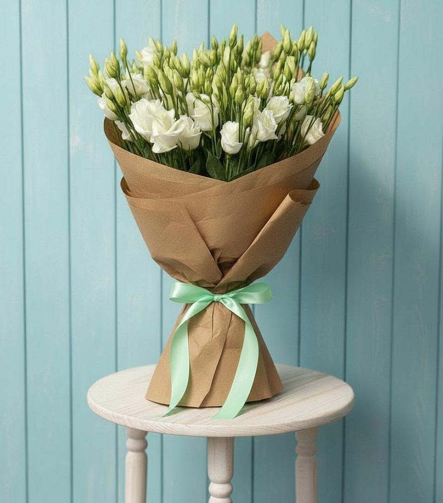 Букет цветов из: Лизиантусы в Курильске