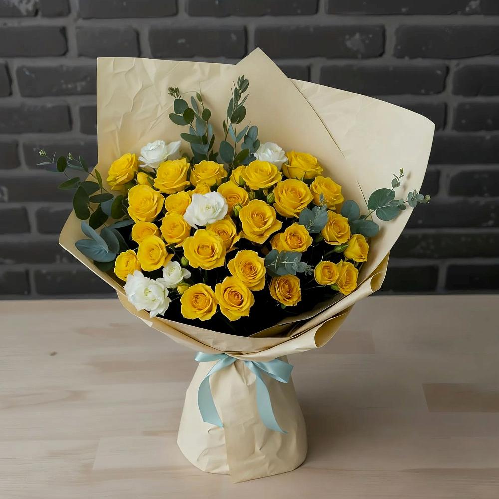 Букет цветов из: Розы в Курильске