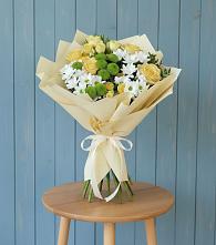 Букет цветов из:  Хризантемы и Розы #REPLACE_PRED# Курильске