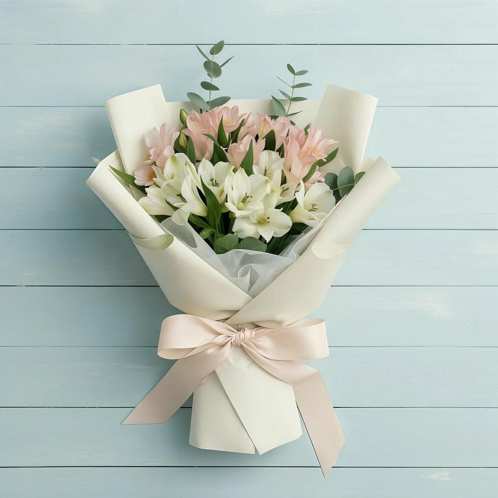 Букет цветов из: Альстромерии в Курильске