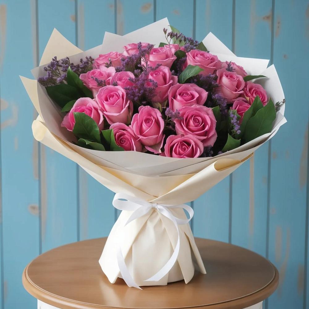 Букет цветов из: Розы в Курильске